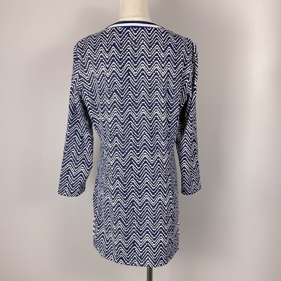 J McLaughlin Chevron Tunic navy and white size medium - Picture 7 of 11